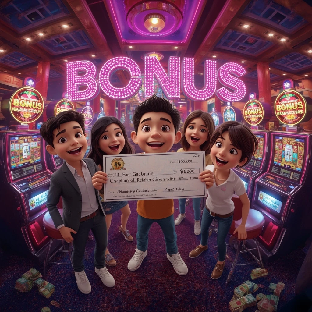 bonus in man's hands at WINK BET CASINO